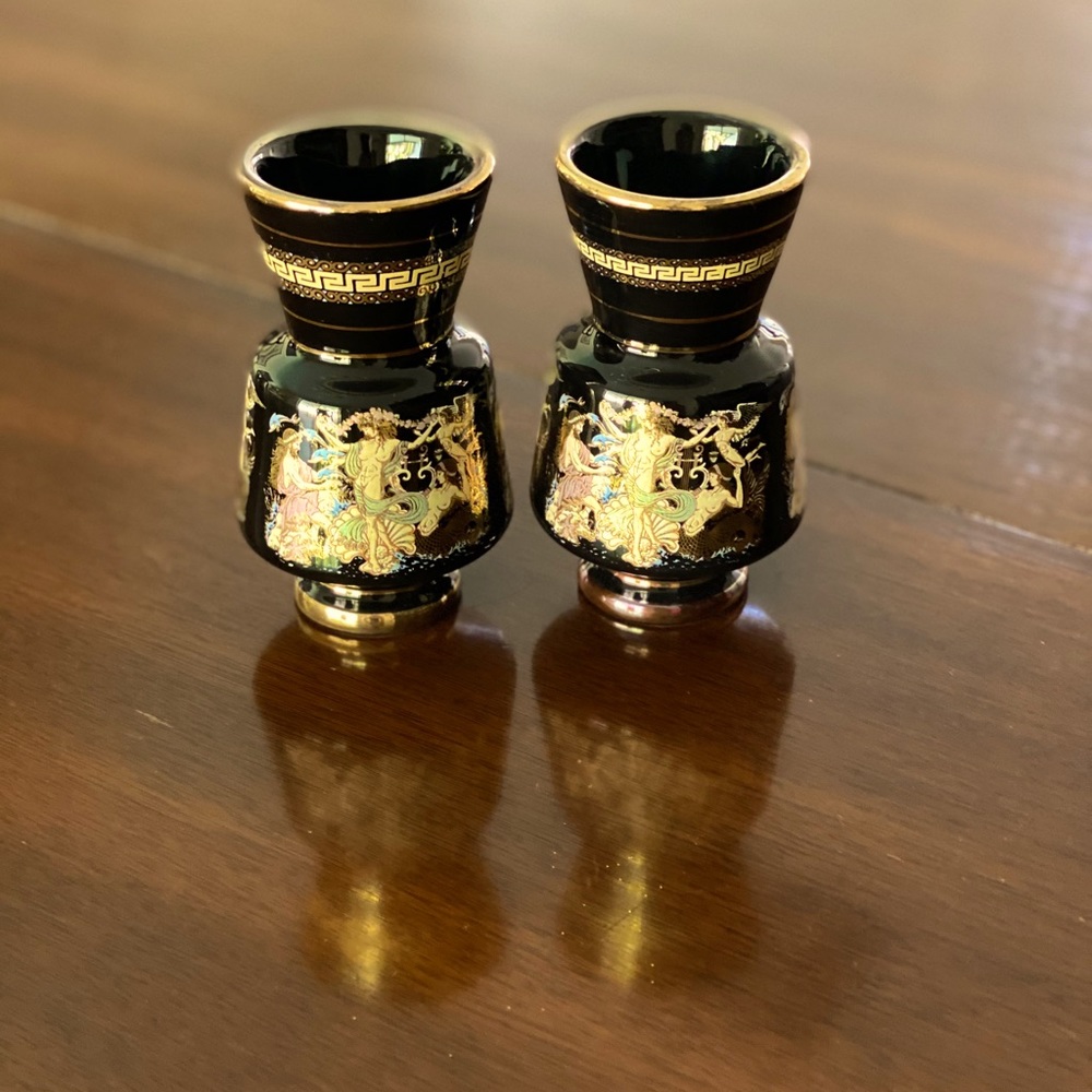 ⚱️ 24K Gold Greek Urns ⚱️ Set of 2